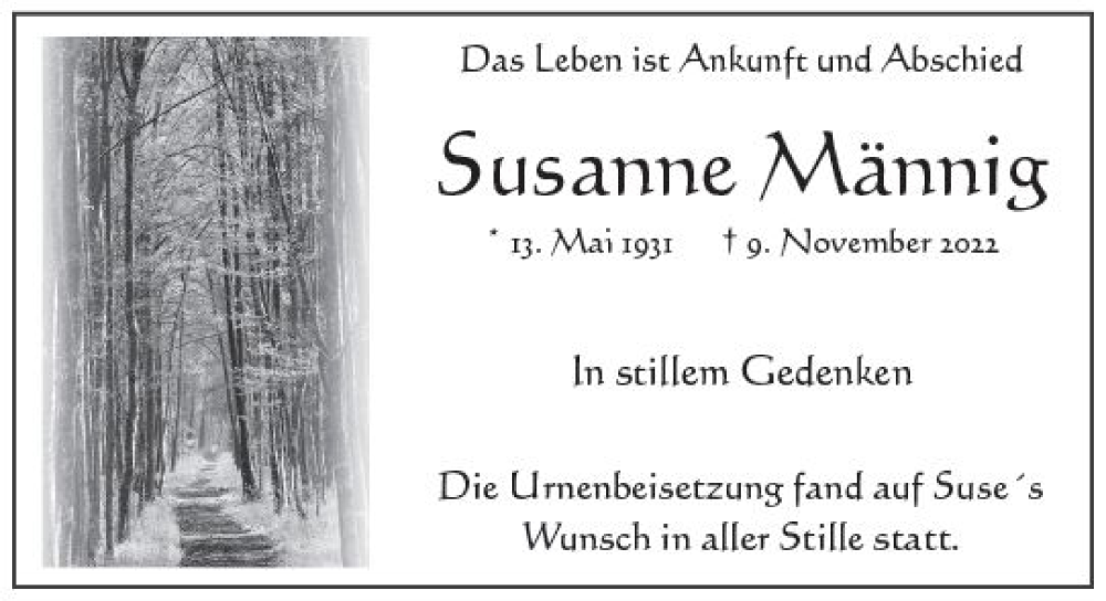 Traueranzeigen Von Susanne M Nnig Vrm Trauer De