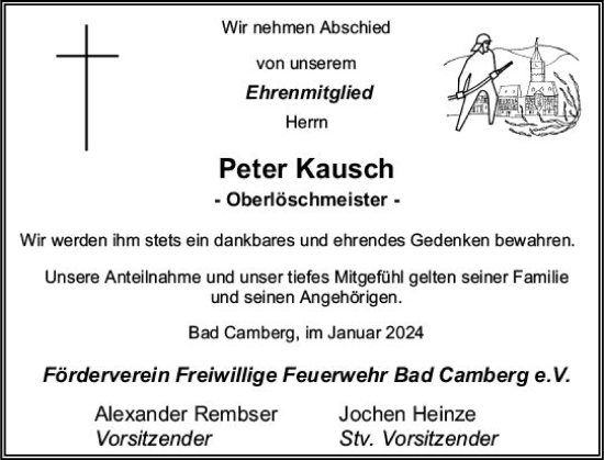 Traueranzeigen Von Peter Kausch Vrm Trauer De