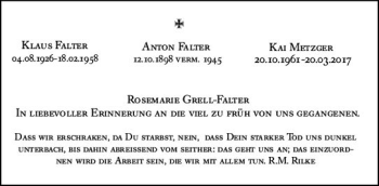 Traueranzeige von Anton Falter von vrm-trauer