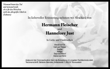 Traueranzeige von Hermann Fleischer von vrm-trauer