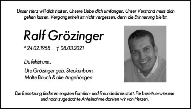 Traueranzeige für Ralf Grözinger vom 20.03.2021 aus vrm-trauer