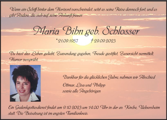 Traueranzeigen Von Maria Bihn | Www.vrm-trauer.de