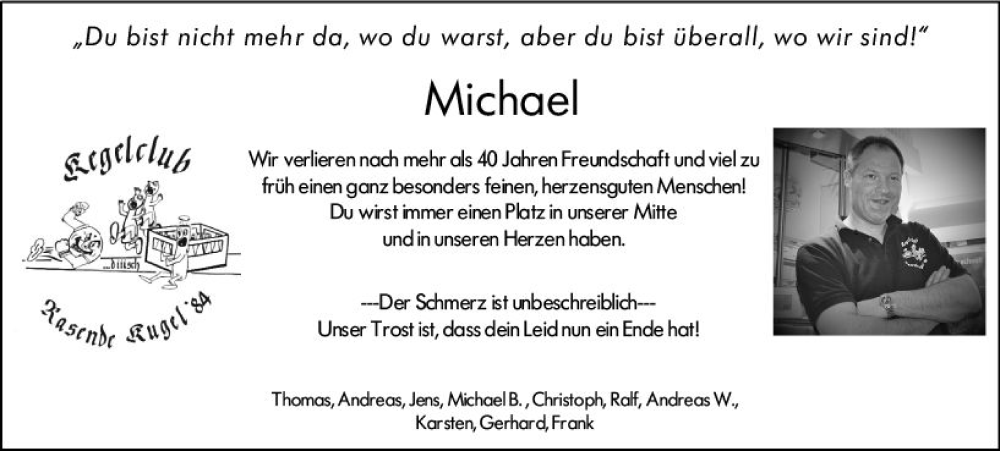 Traueranzeigen Von Michael | Www.vrm-trauer.de