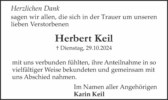 Traueranzeige von Herbert Keil von Darmstädter Echo