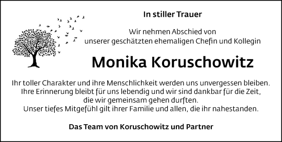 Traueranzeige von Monika Koruschowitz von Groß-Gerauer Echo