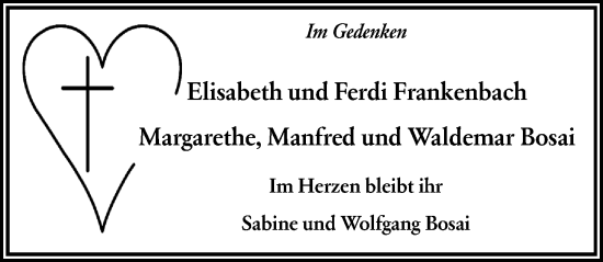 Traueranzeige von Im Gedenken von Allgemeine Zeitung Mainz